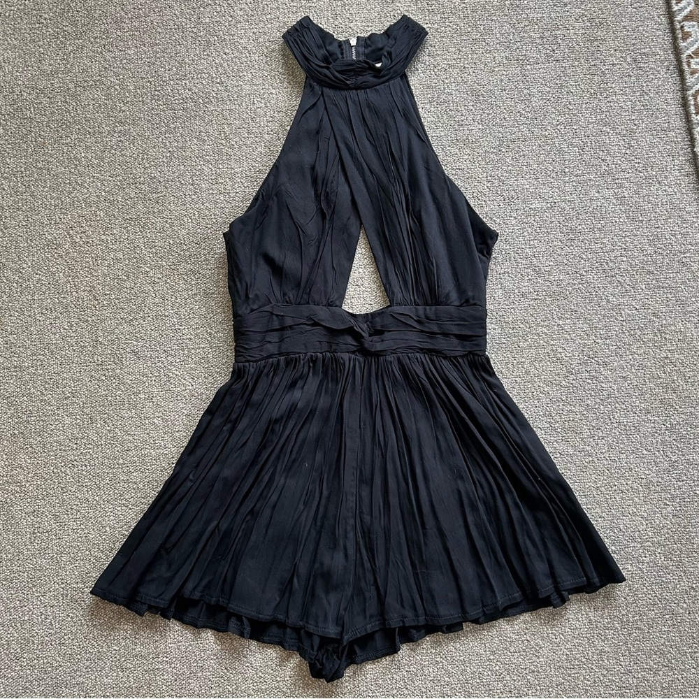 LF Debbie Debbie Black Cut Out Romper NWOT